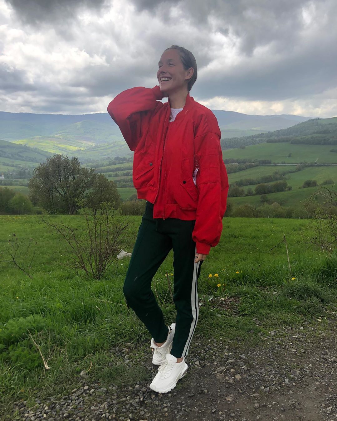 Катя Осадчая в Карпатах 