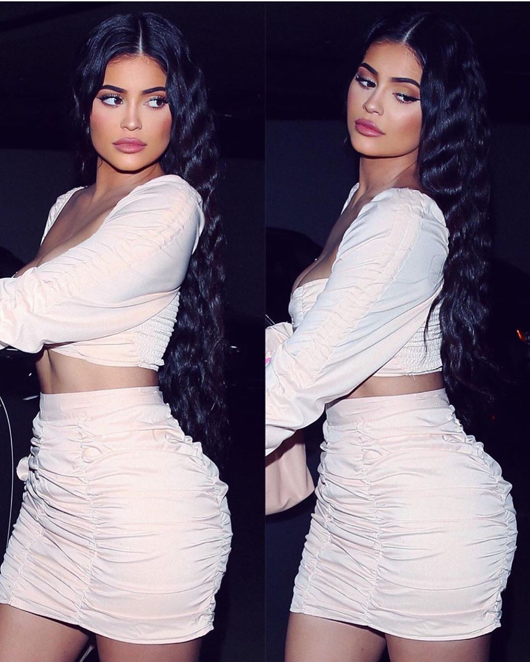 Гуляли всю ночь: Кайли Дженнер подчеркнула пышные формы откровенным мини