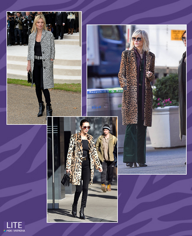 Пальто с анималистичным принтом