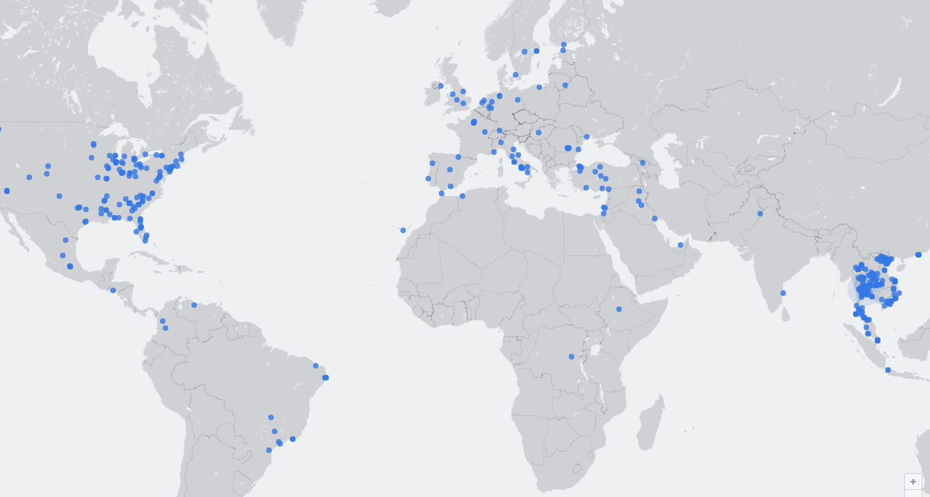 Facebook розмістив усі прямі трансляції на одный мапі світу