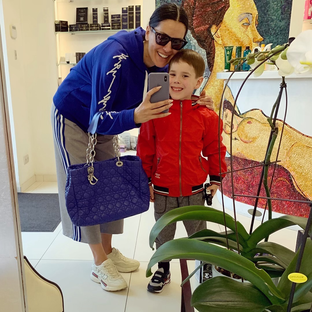 Єфросиніна з сином Сашею