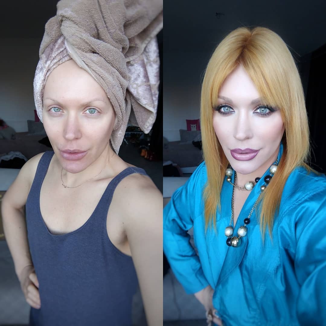 "Космічні очі": травесті-діва Монро показала обличчя без макіяжу