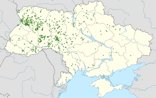 Карта парафій ПЦУ