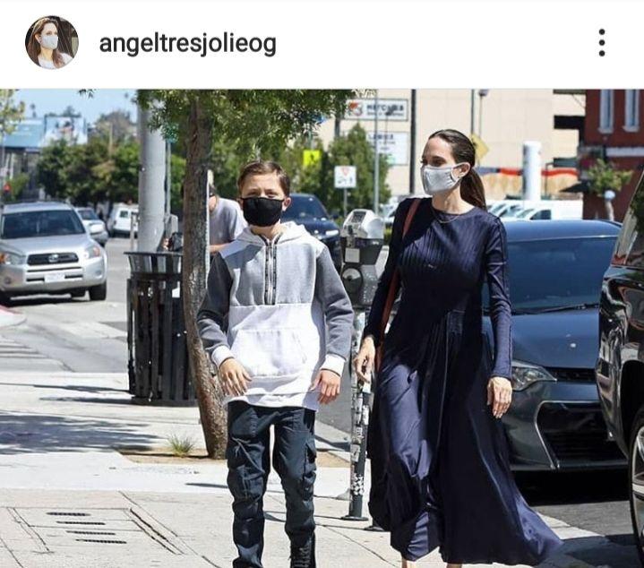 На прогулянку в розкішному платті: Анджеліна Джолі підкреслила тонку талію жіночним вбранням