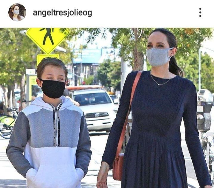 На прогулянку в розкішному платті: Анджеліна Джолі підкреслила тонку талію жіночним вбранням