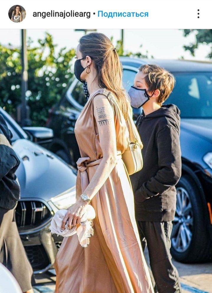 Грецька богиня: Анджеліна Джолі в розкішному образі вирушила на вечерю з дітьми