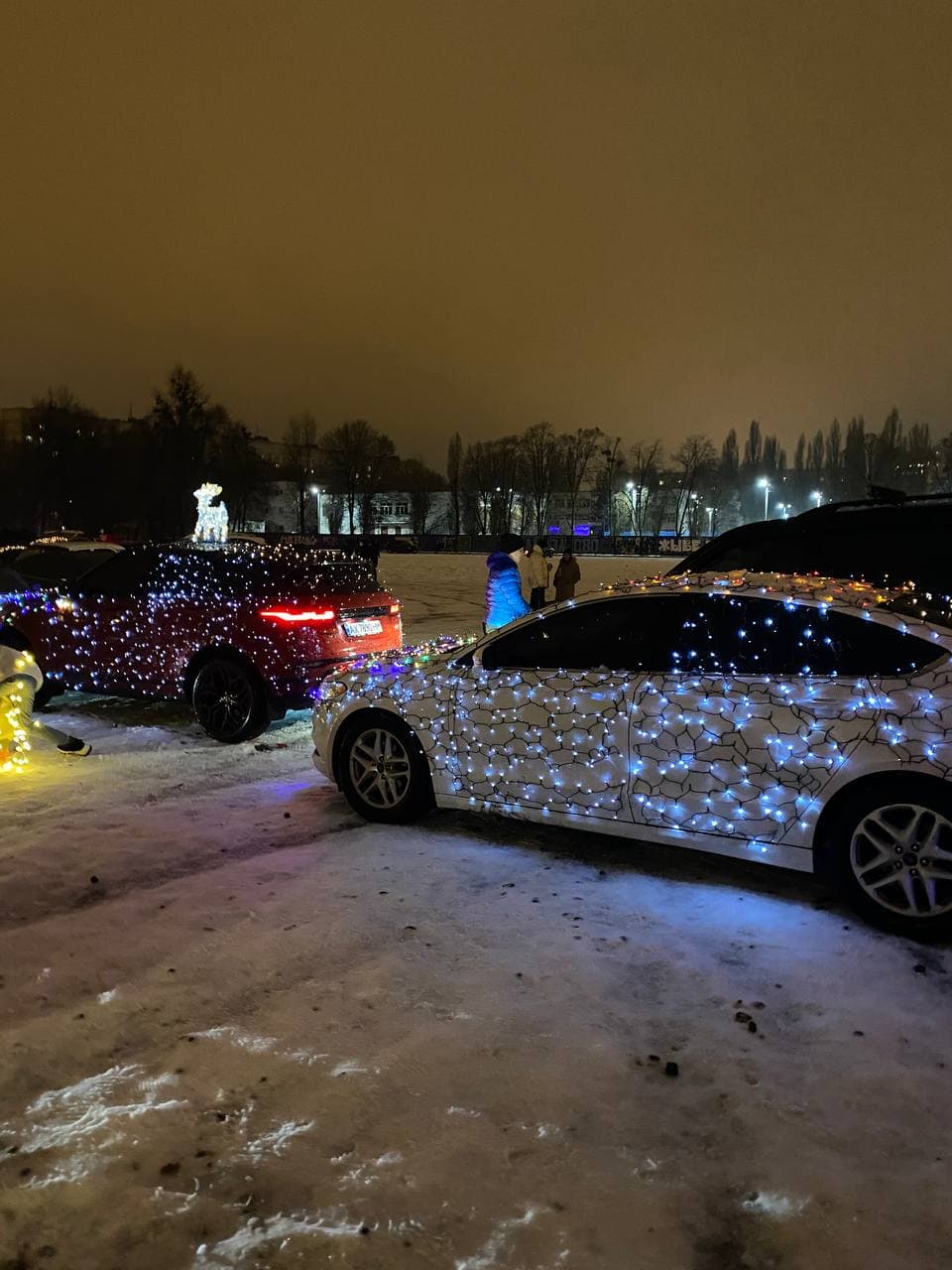 В Харькове засияла елка из авто рекордных размеров (фото, видео)