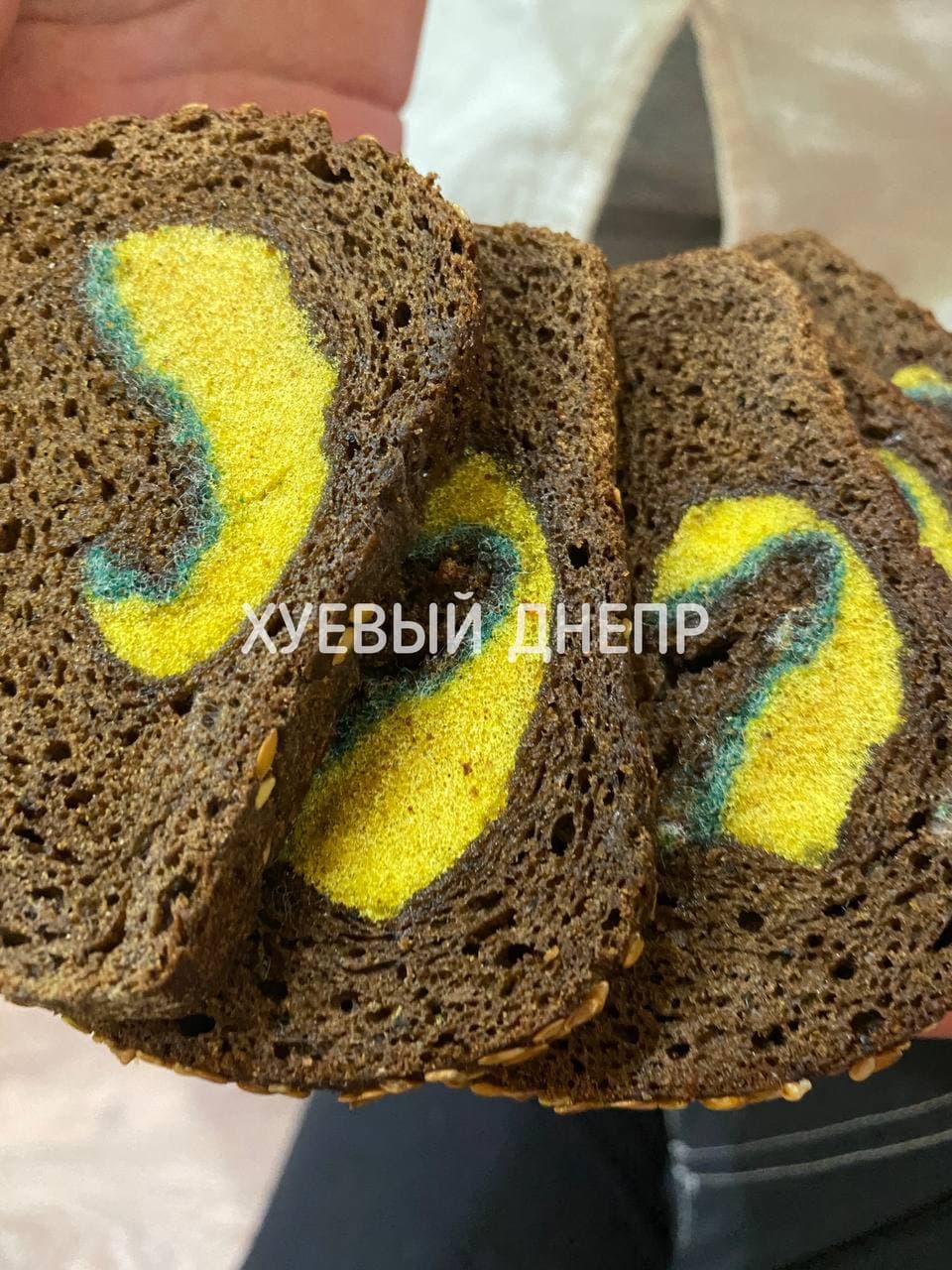 У Дніпрі чоловік купив хліб з мочалкою всередині: фото &quot;сюрпризу&quot;