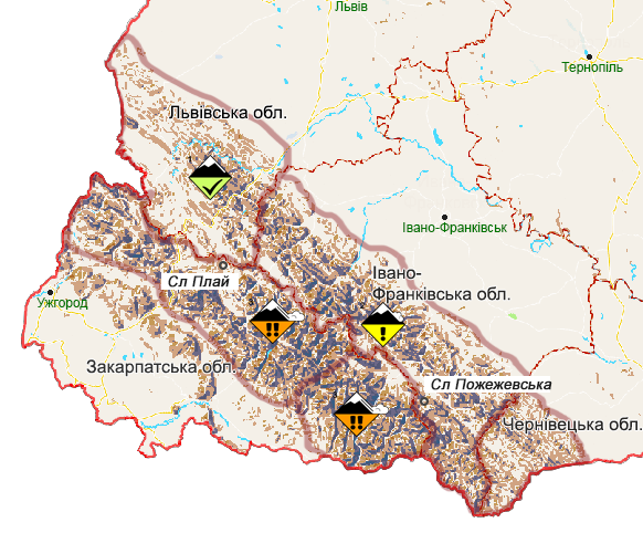Синоптики предупреждают о схождении лавин в Карпатах на Рождество