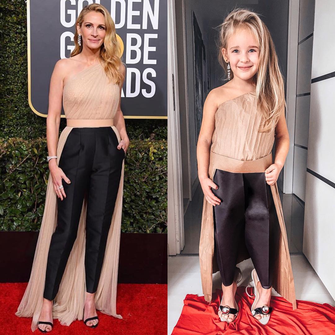 "Очаровашка": пятилетняя турчанка повторила платье Леди Гаги с Золотого глобуса