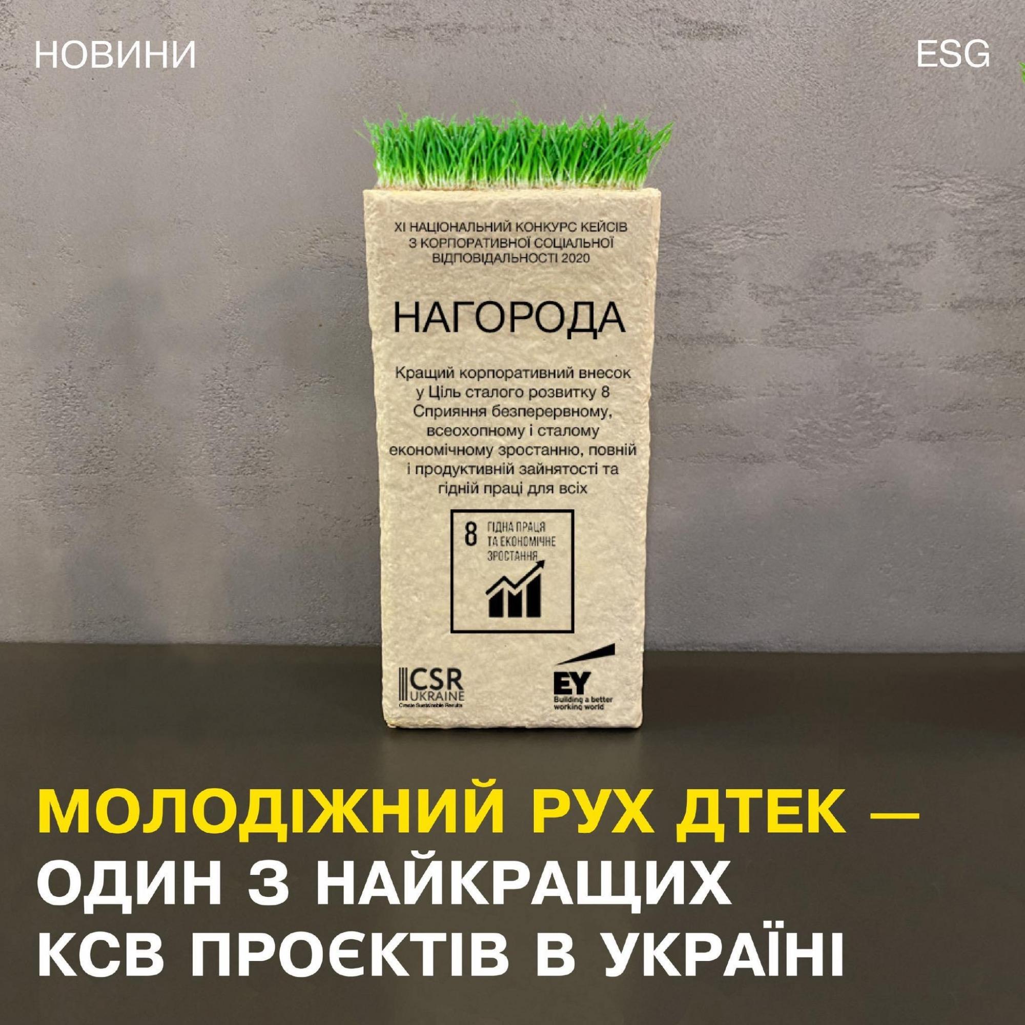 CSR Ukraine озвучив переможців: молодіжний рух ДТЕК в списку кращих