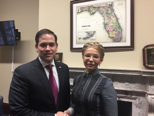 Тимошенко в США встретилась с американскими дипломатами