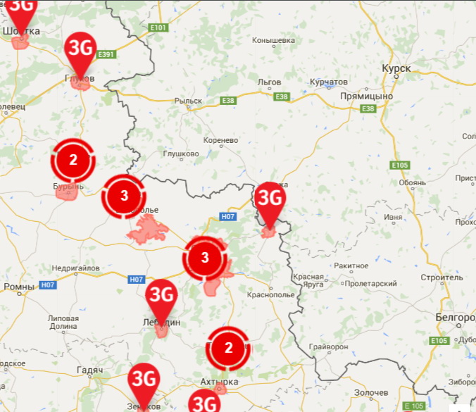 Vodafone розширив покриття мережі 3G у Сумській області