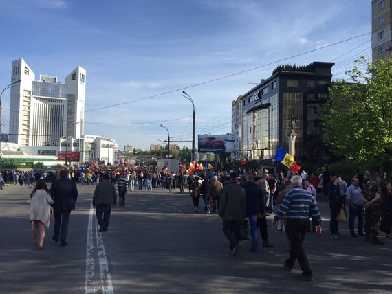 Митинг в Кишиневе закончился столкновениями с полицией