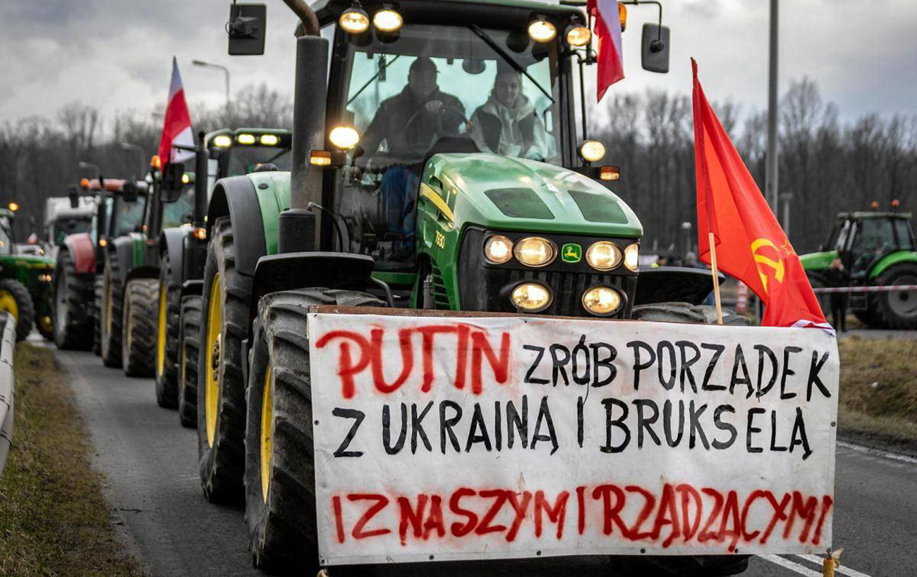 В МИД Польши отреагировали на скандальный плакат с призывом к Путину на протесте фермеров