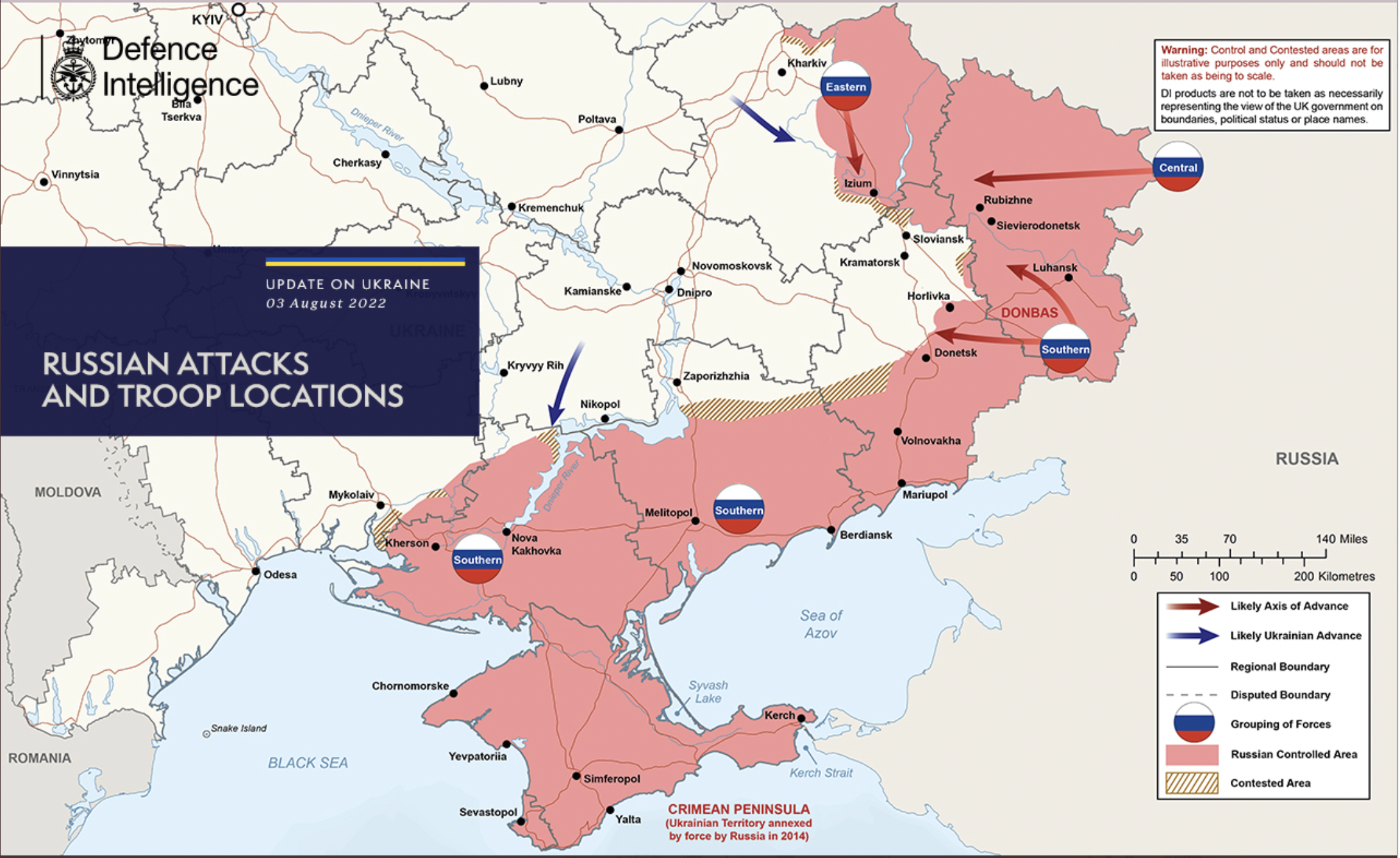 Карта війни в Україні від британської розвідки: ситуація на фронтах на 3 серпня