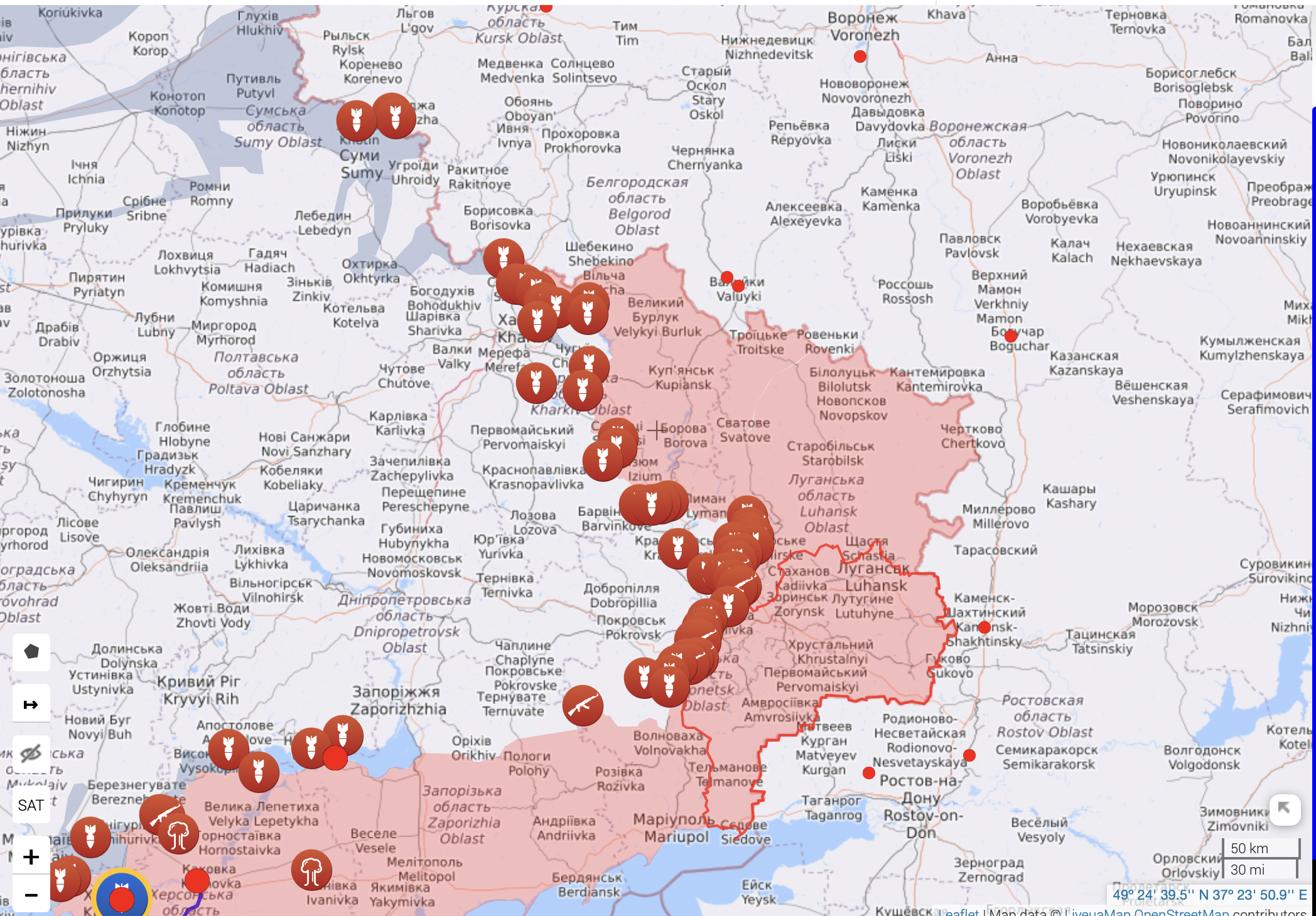 Карта війни в Україні на 14 серпня: де йдуть бої