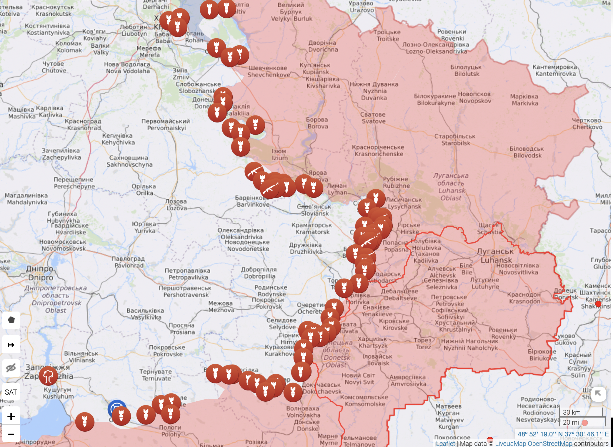 Карта війни в Україні на 19 серпня: де ведуться бойові дії