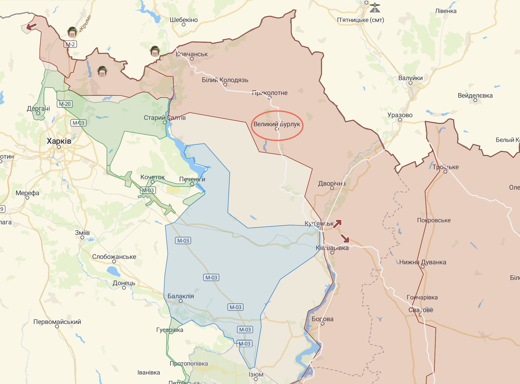 ЗСУ за 25 км від кордону та що відбувається в Ізюмі: карта війни на ранок