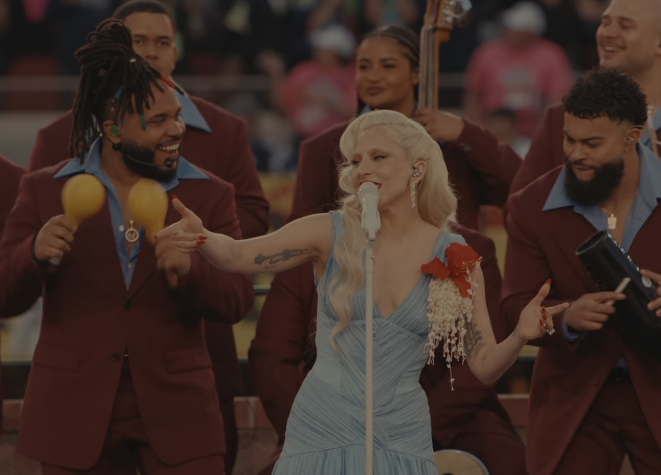Super Bowl 2026 halftime: Gaga, Bad Bunny &amp; Ricky Martin, real wedding and political statements