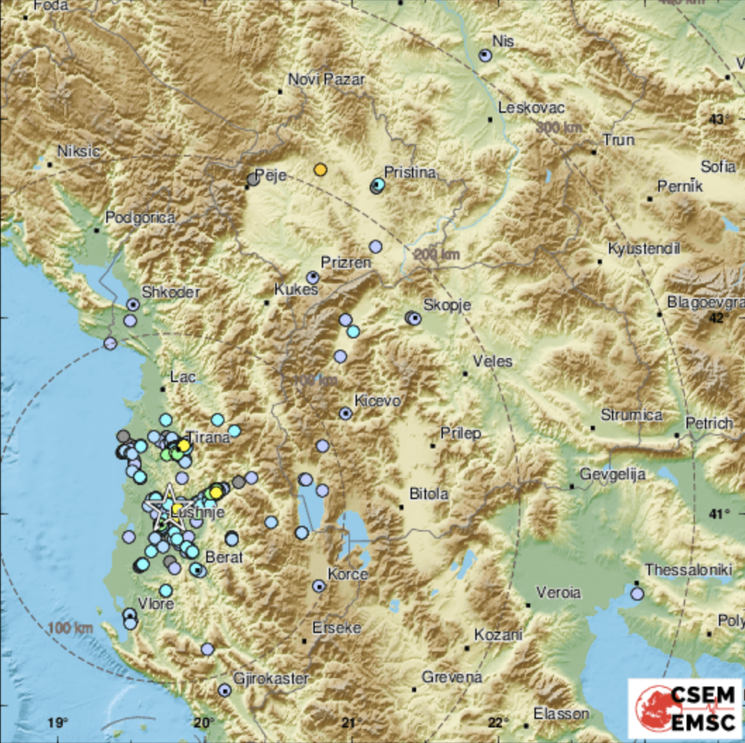 В Албании произошло два землетрясения подряд