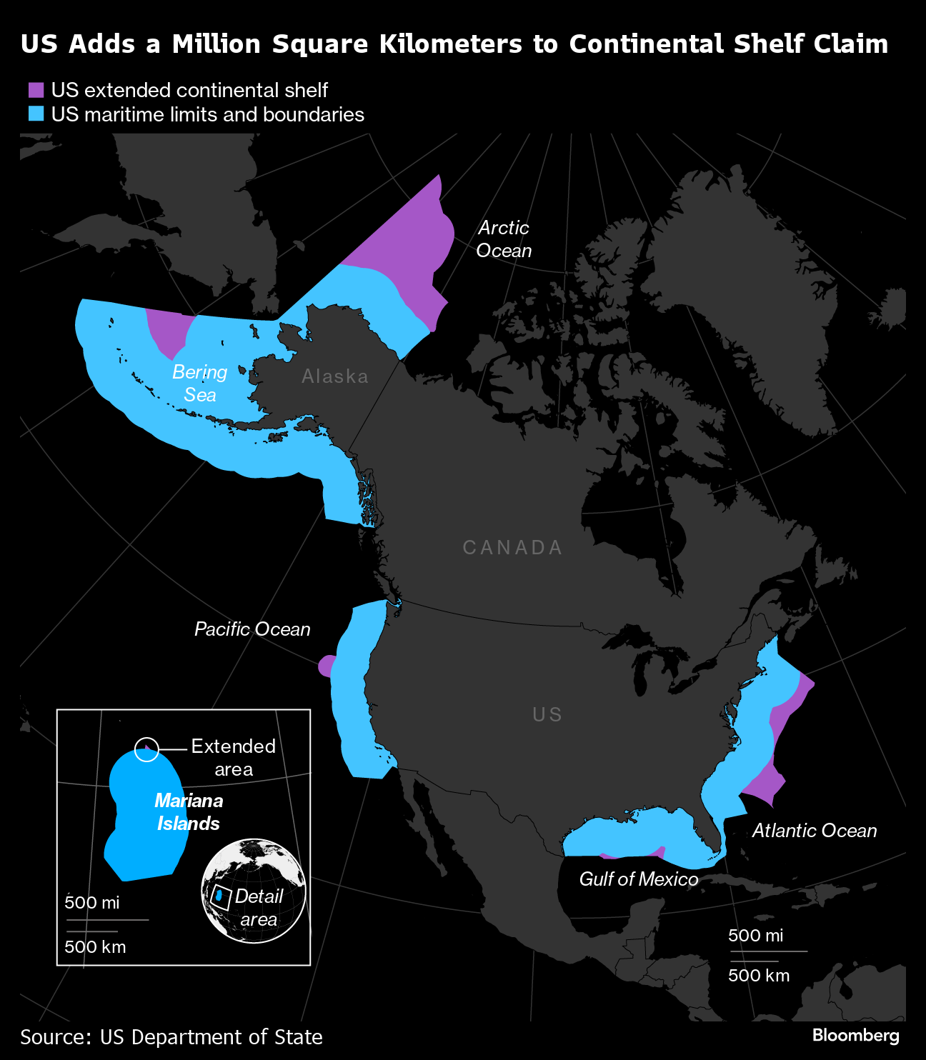 США расширили контроль над континентальным шельфом в Арктике. РФ ответила угрозами