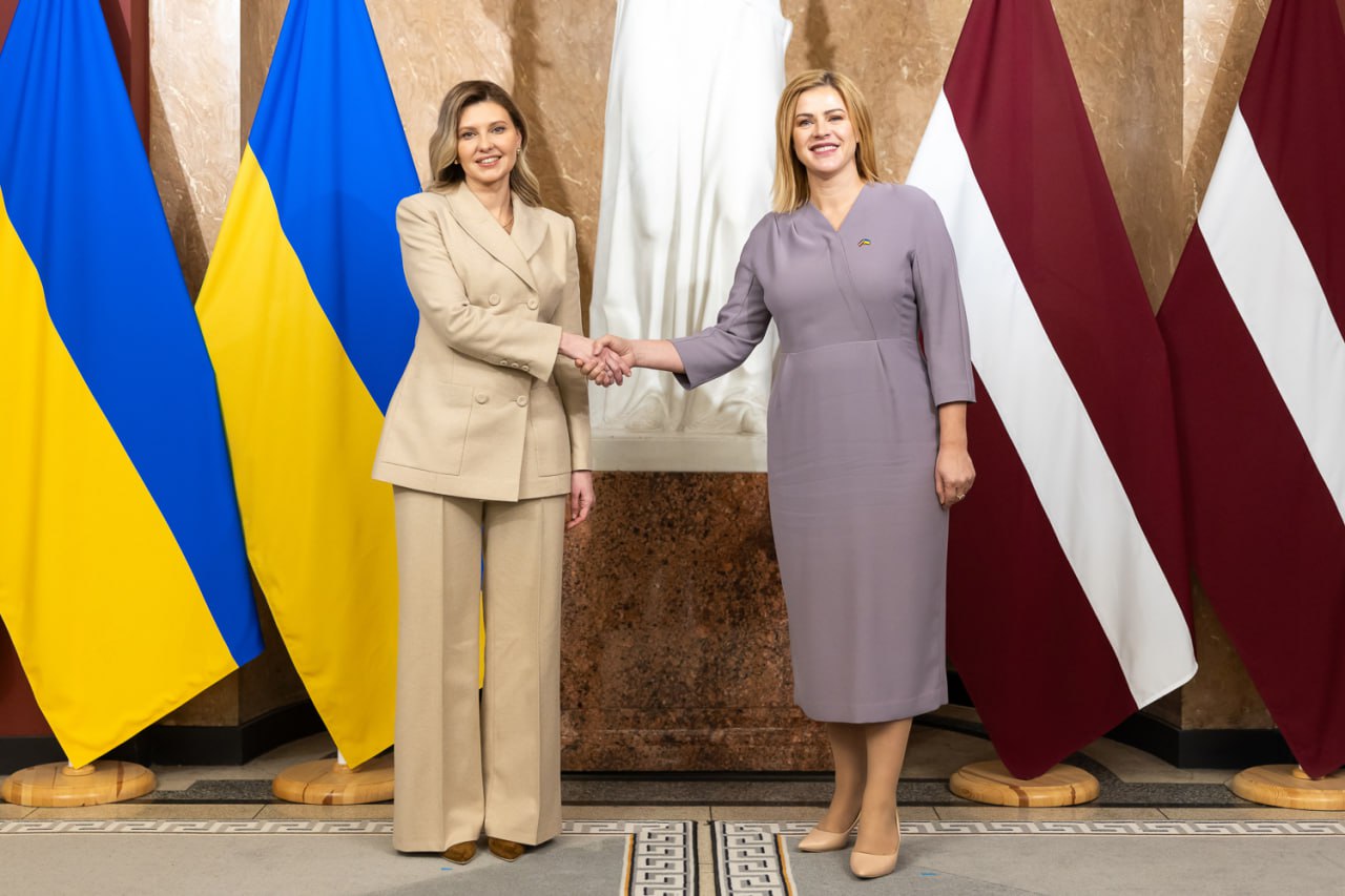 Елена Зеленская покорила президента Латвии нежным образом (фото)