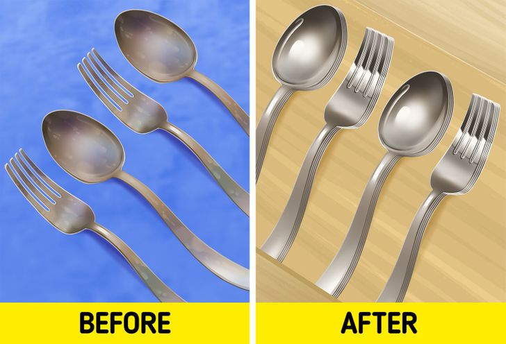 Как отмыть и начистить до блеска ложки и вилки: легкий и экономный способ