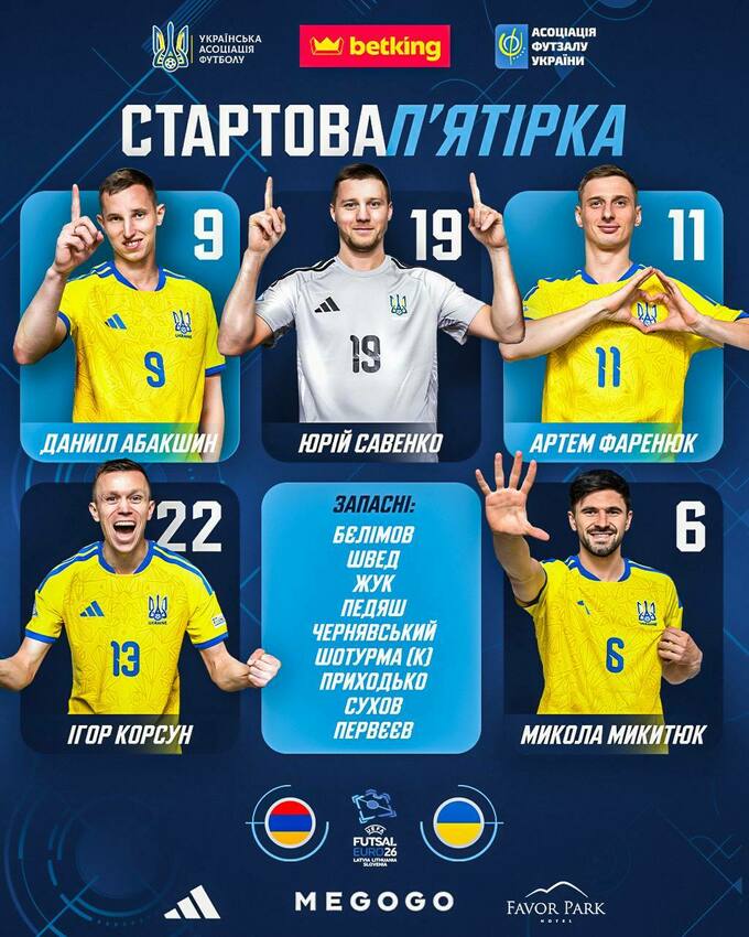 С кем Украина стартует на Евро по футзалу: объявлена основа на матч с Арменией