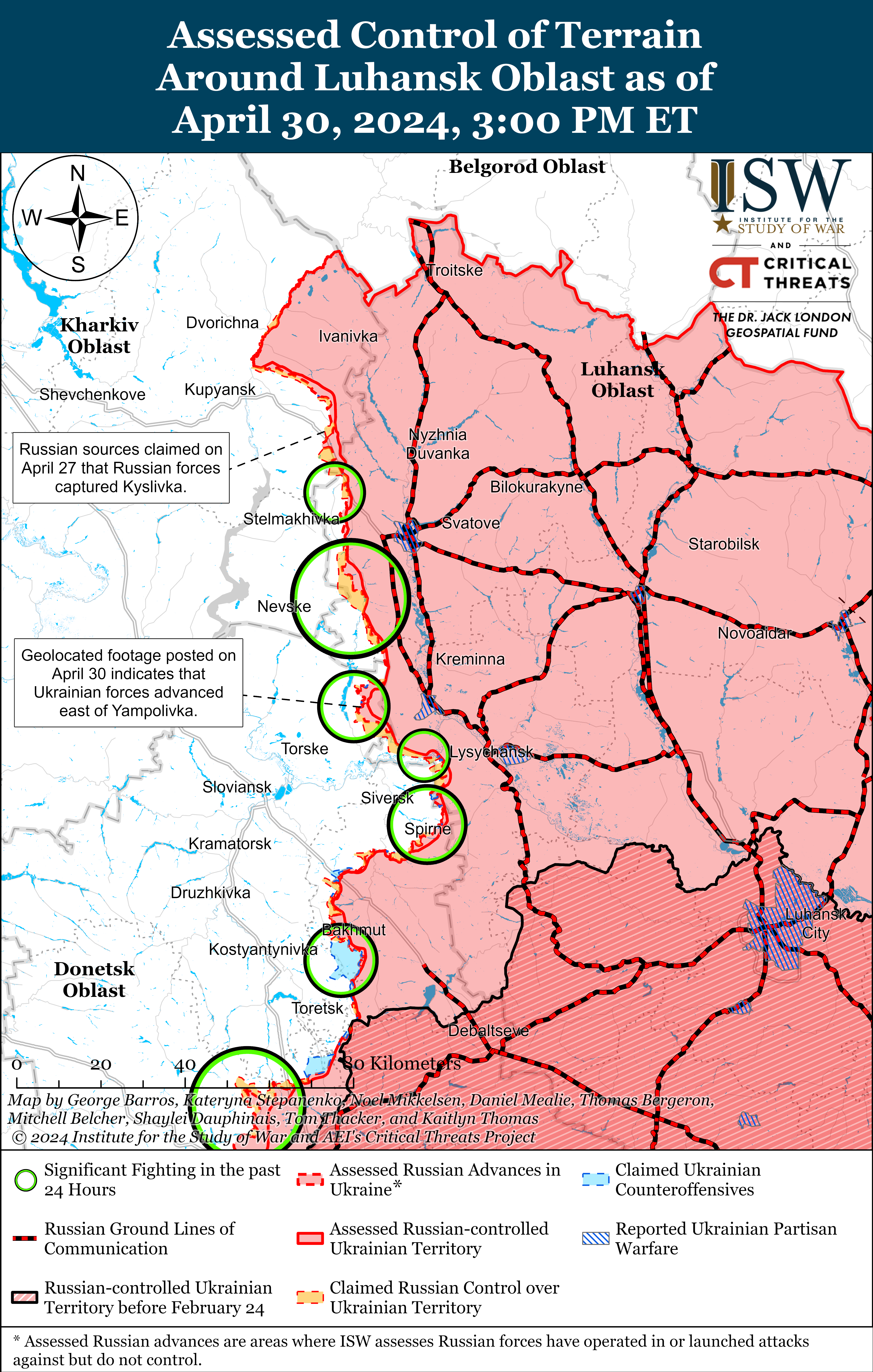 ЗСУ відновили позиції біля Кремінної, росіяни тиснуть в районі Роботиного: карти ISW qkxiqdxiqdeihrant