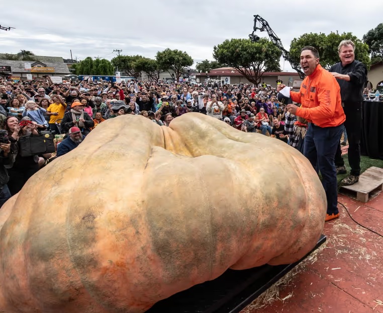 Фермер виростив найбільший гарбуз у світі вагою понад тонну: фото овоча-гіганта