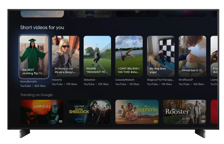 Shorts, TikTok та Reels на телевізорі: Google TV готує масштабне оновлення