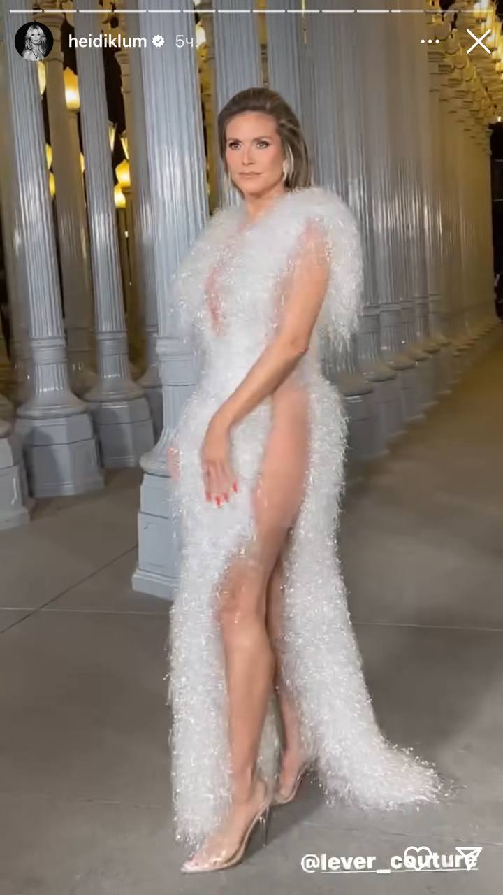 Гайди Клум на вечеринке в Лос-Анджелесе поразила платьем от украинского бренда (фото)