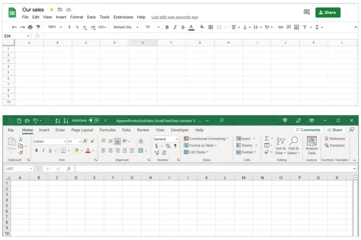 Excel чи Google Таблиці? У чому різниця та яку програму вибрати для роботи