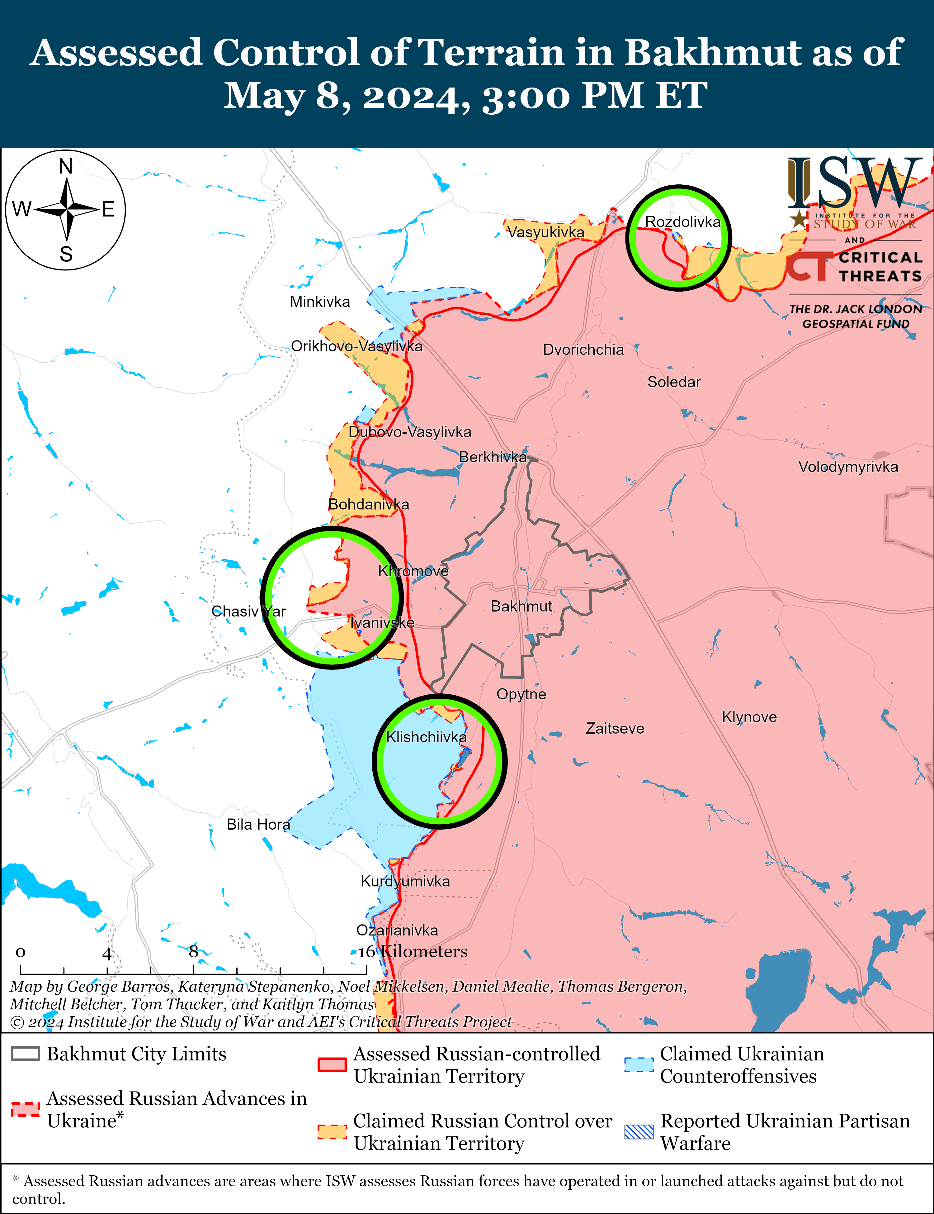 Окупанти просуваються на кількох напрямках: карти ISW