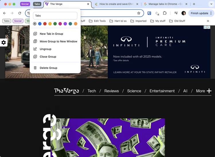 Зробіть роботу у браузері простіше. Як створити та зберегти групи вкладок Chrome: лайфхаки