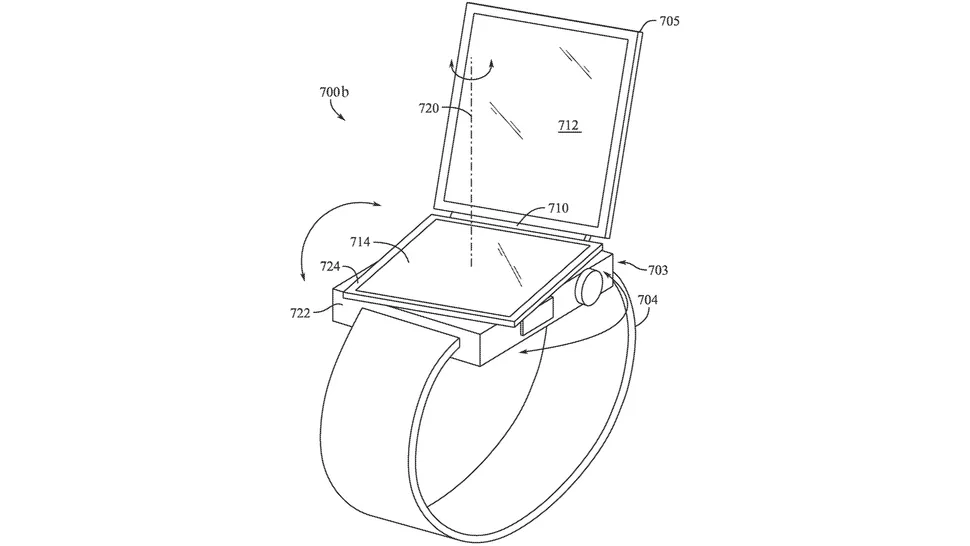 Apple розробляє складаний смарт-годинник із подвійним дисплеєм (фото)