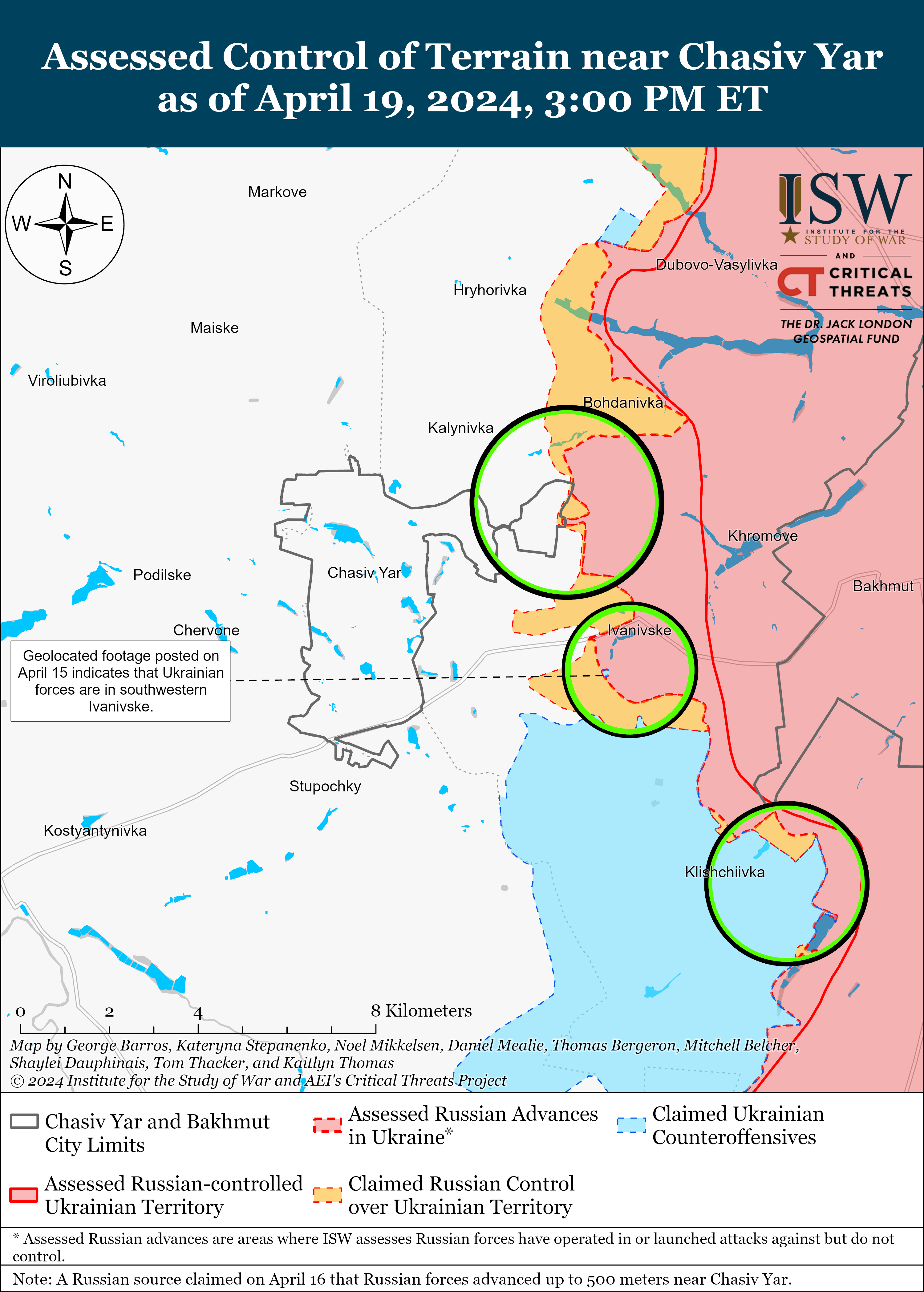 ВСУ сожгли много бронетехники россиян, враг давит под Часовым Яром и Авдеевкой: карты ISW