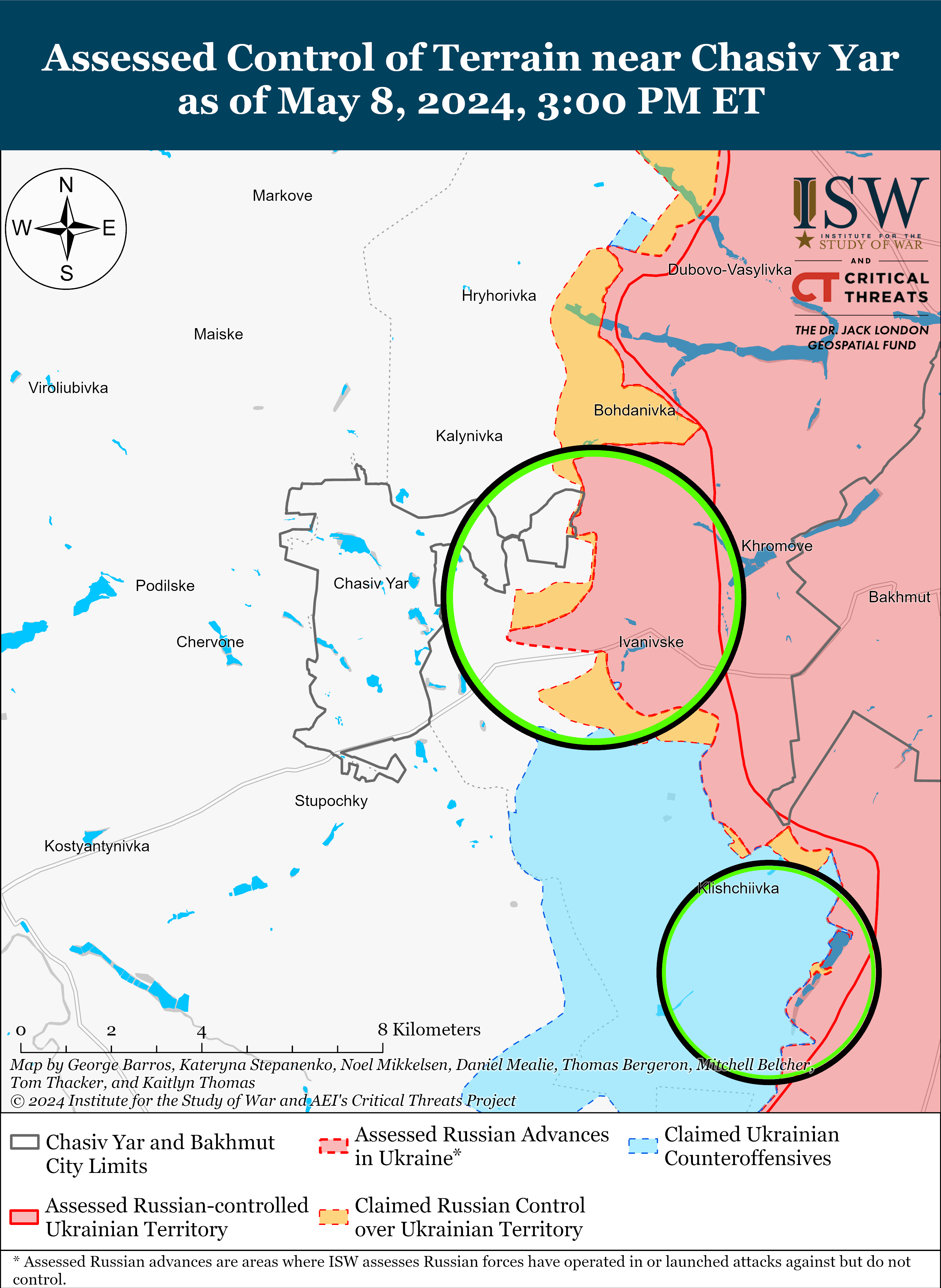 Оккупанты продвигаются на нескольких направлениях: карты ISW