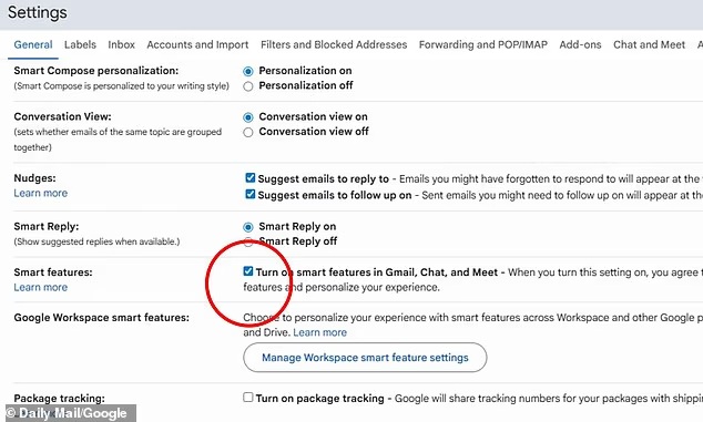 Google незаметно включил скрытую функцию в Gmail, которая читает ваши письма: вот как ее отключить