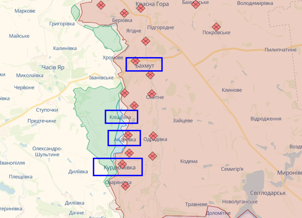 Українські бійці вибивають окупантів біля Бахмута та зупинили росіян на півдні