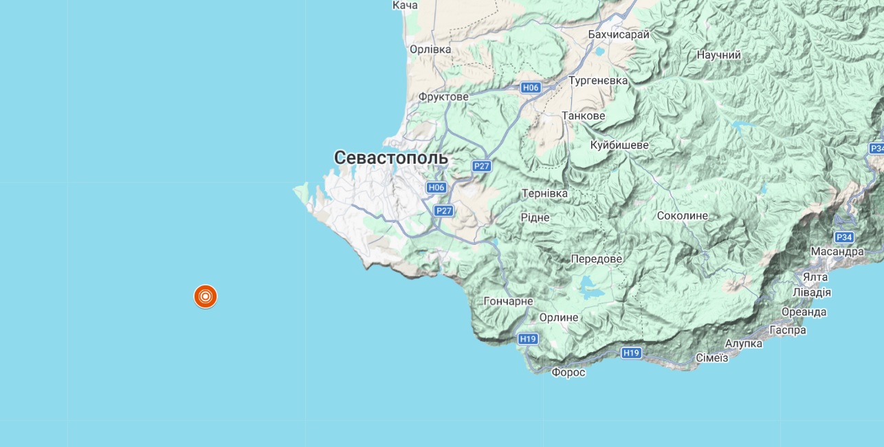 Біля кримського узбережжя у Чорному морі стався землетрус