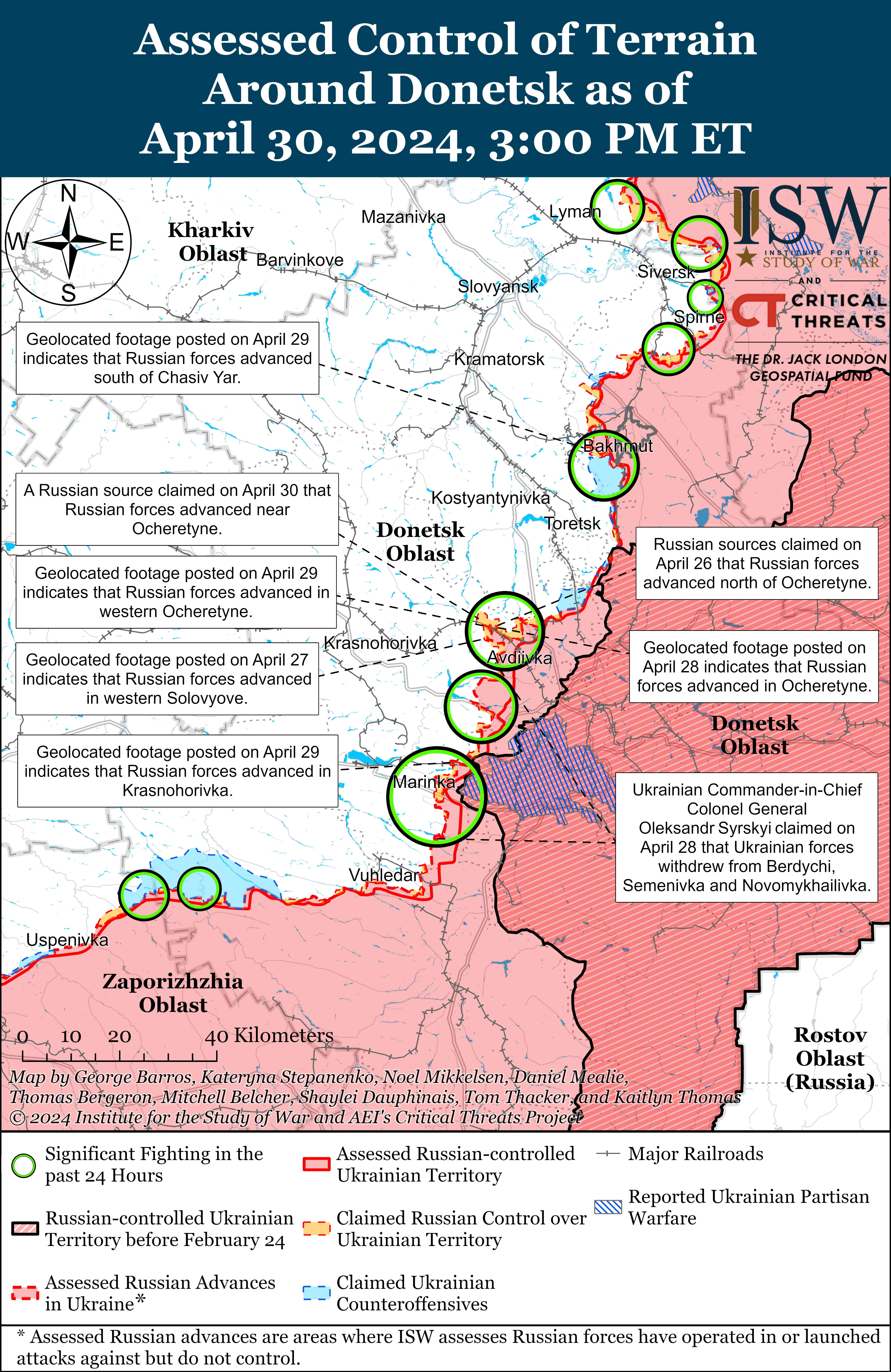 ЗСУ відновили позиції біля Кремінної, росіяни тиснуть в районі Роботиного: карти ISW