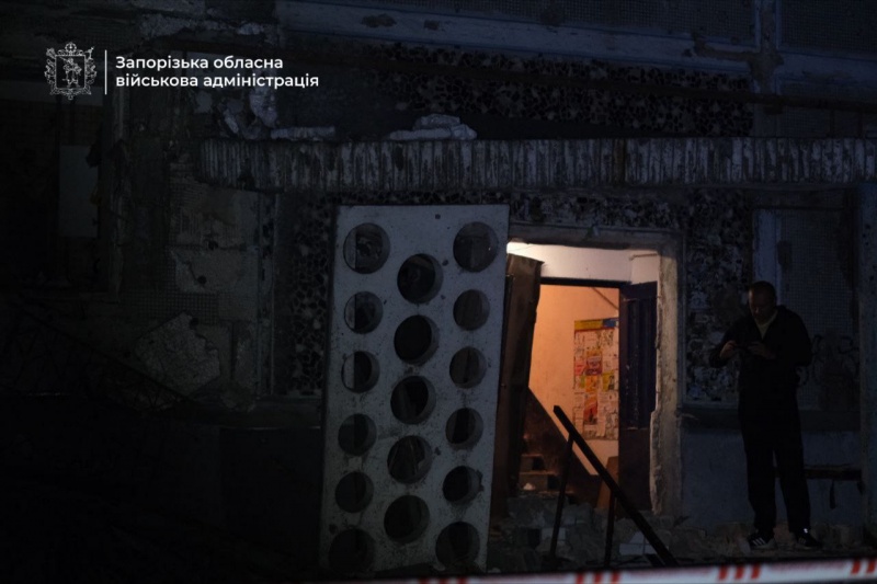 Zaporizhzhia hit overnight: Cars ablaze, windows smashed, yards ruined