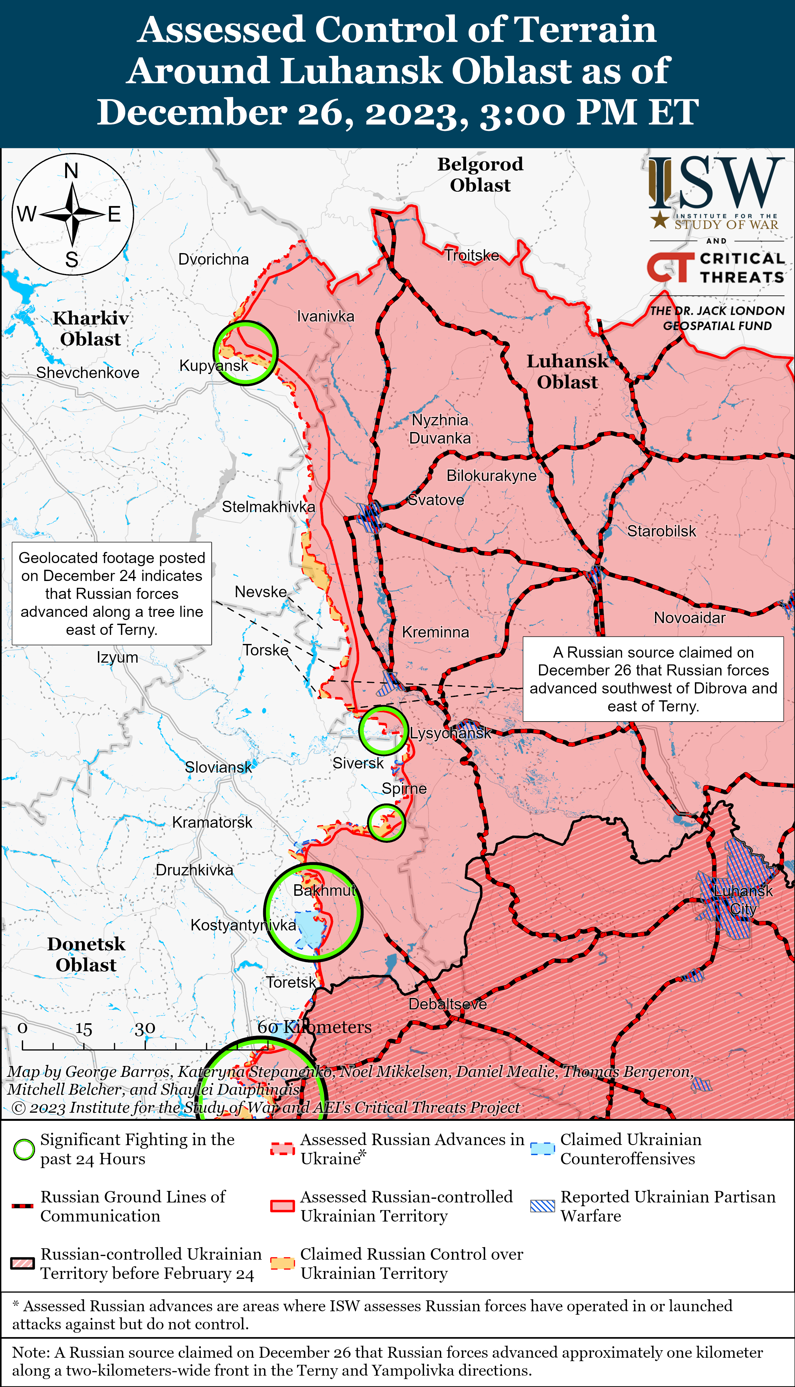 Позиционные бои произошли к югу Гуляйполя и возле Работино: карты ISW