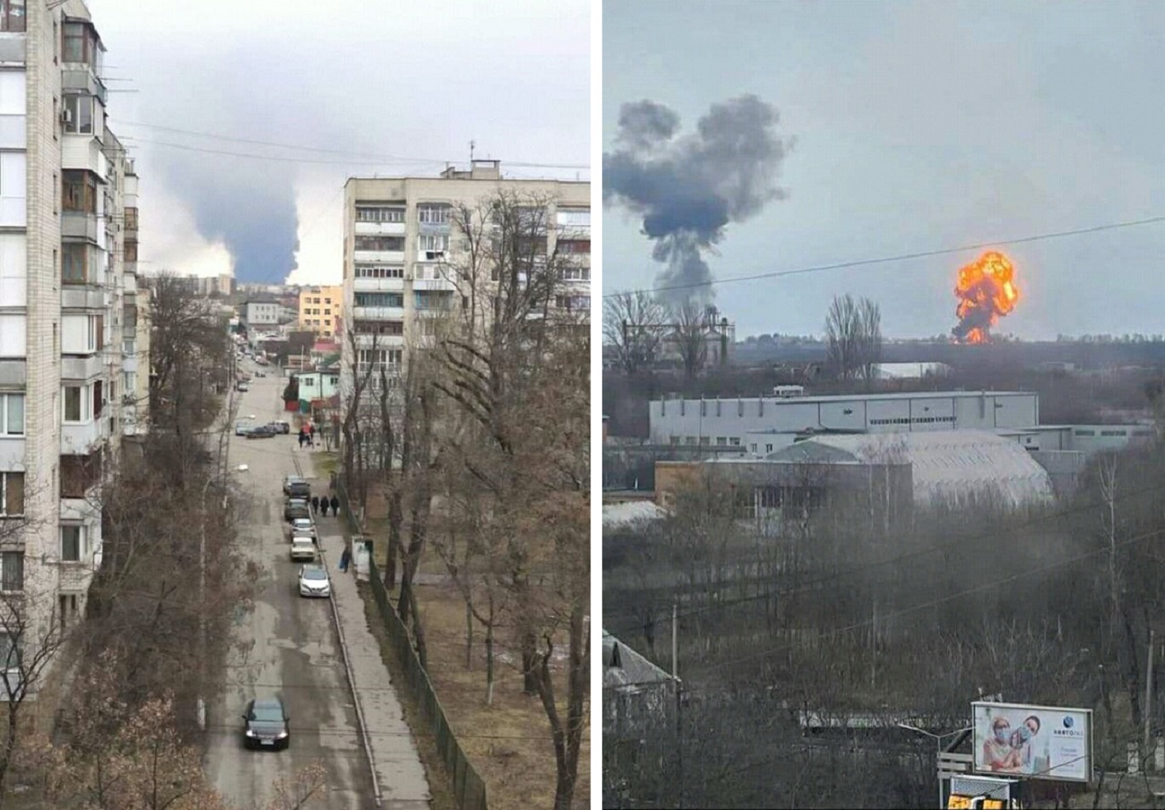 З'явилося фото і відео з Вінниці, по якій ворог випустив 8 ракет, зруйнувавши аеропорт