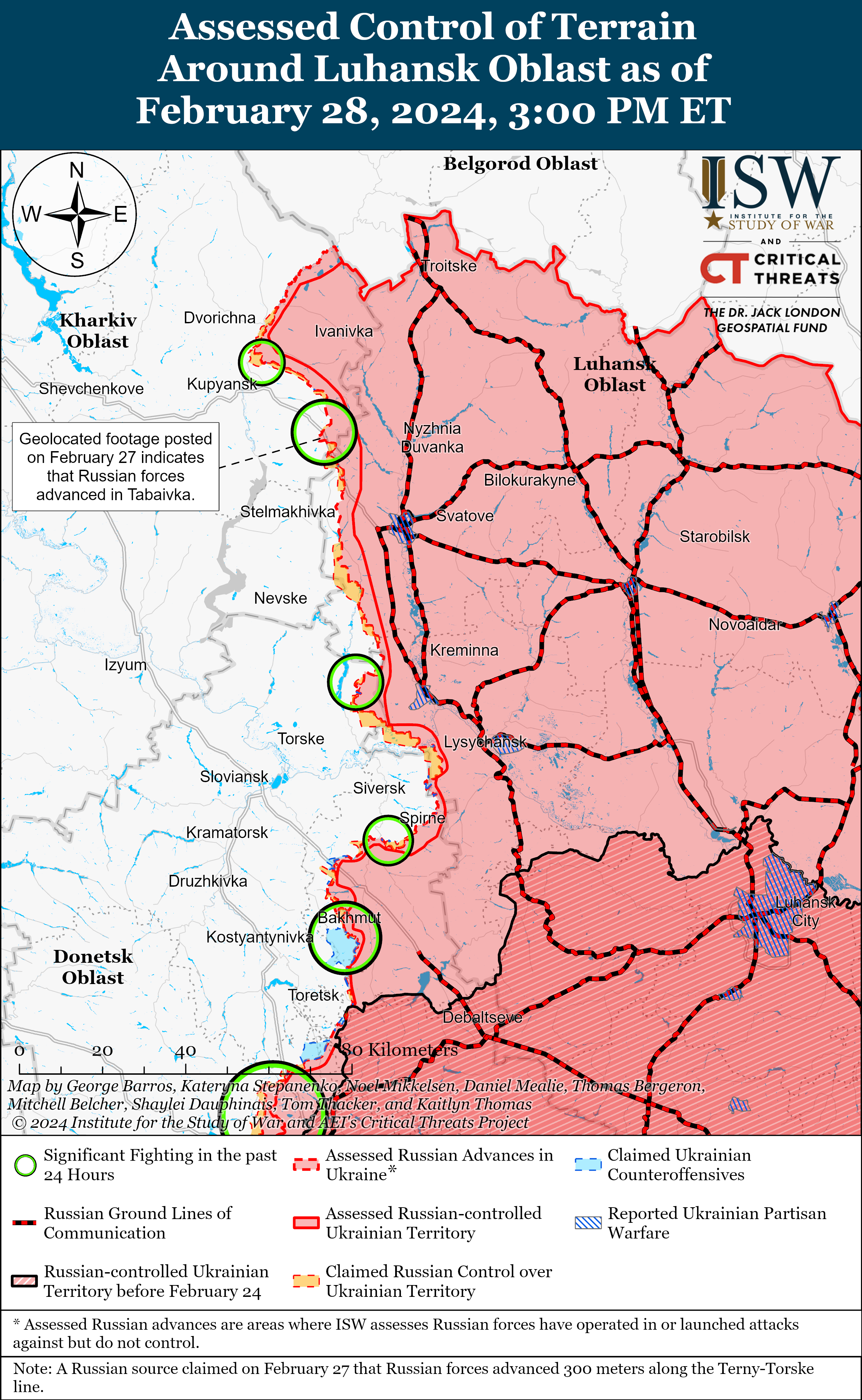 ВСУ ведут атаки южнее Крынок на левом берегу Днепра: карты ISW