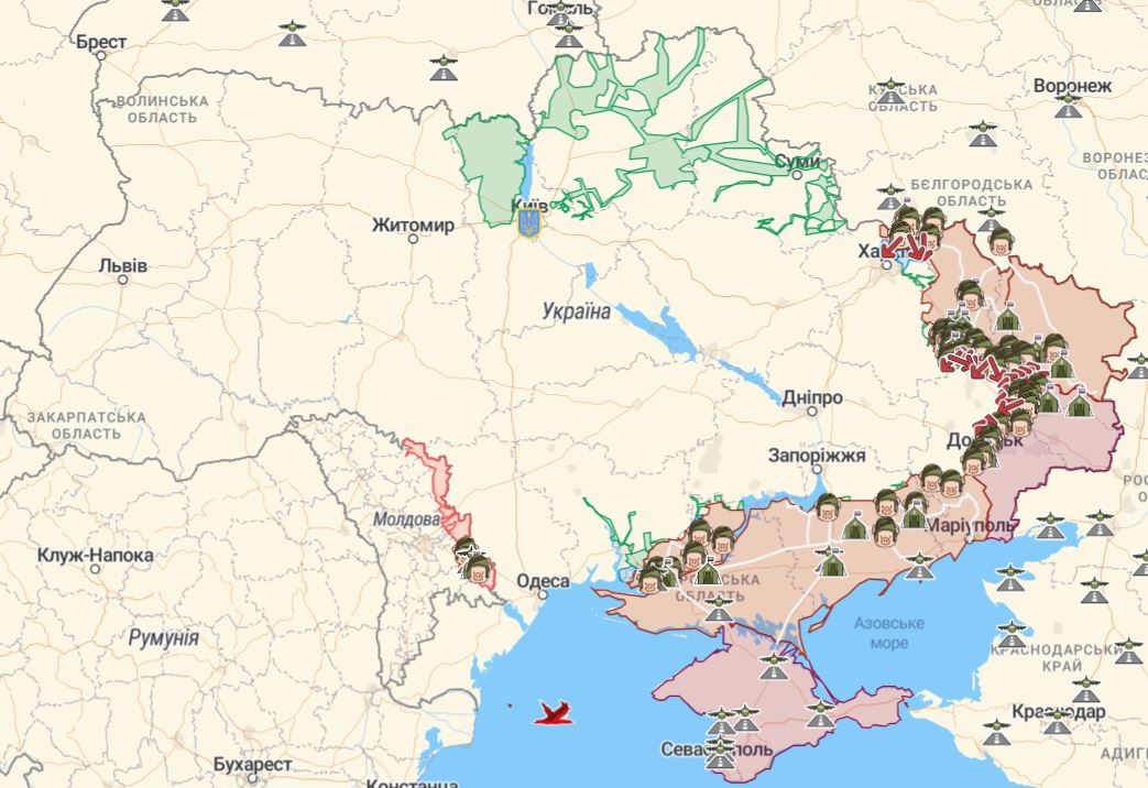 Актуальная карта боевых действий в Украине: какая ситуация на фронтах
