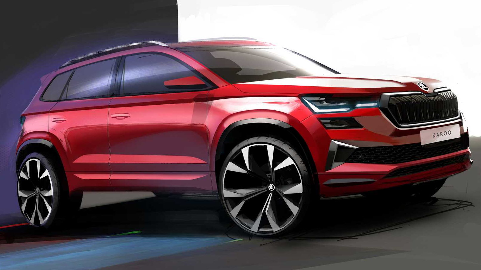 Обновленный кроссовер Skoda Karoq раскрылся в первых изображениях