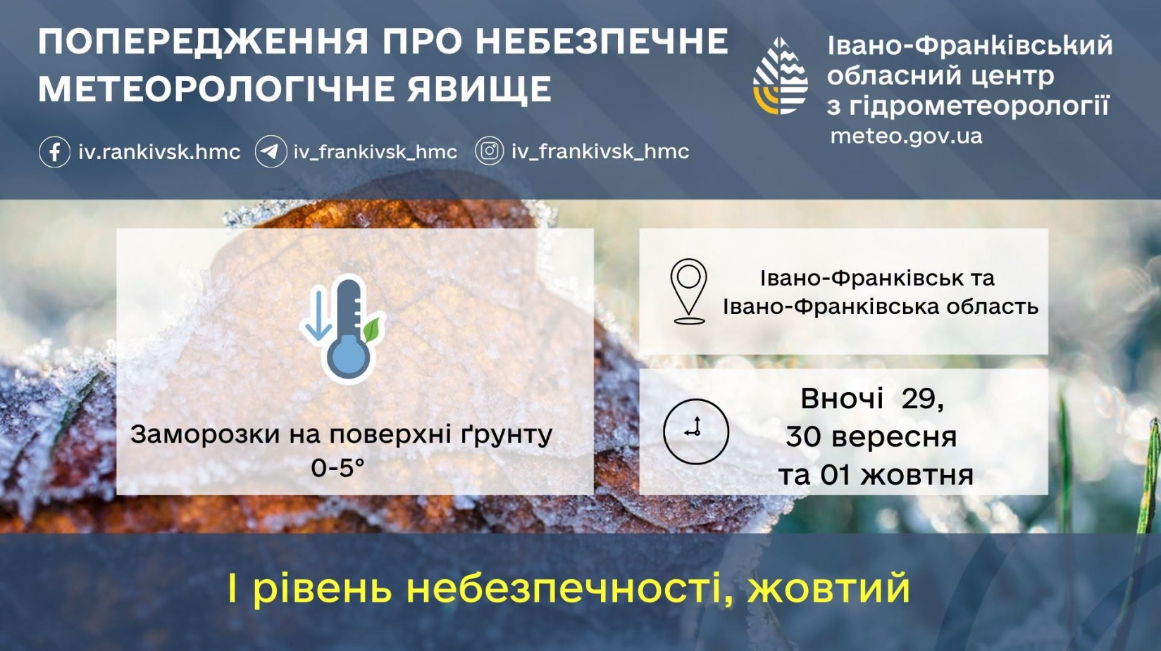 Украину накроют первые заморозки: уже на этой неделе ожидается до -5